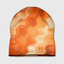 Шапка Золотисто-оранжевый туманный паттерн, цвет: 3D-принт