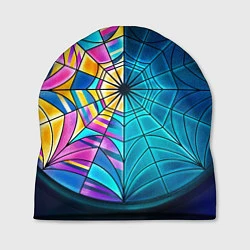 Шапка Уэнсдей - окно ночной витраж - текстура зерна, цвет: 3D-принт