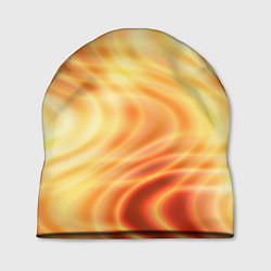 Шапка Абстрактные оранжево-жёлтые солнечные волны, цвет: 3D-принт