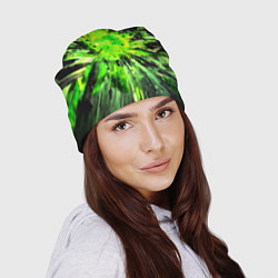Шапка Fractal green explosion, цвет: 3D-принт — фото 2