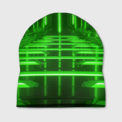 Шапка Зеленые световые объекты, цвет: 3D-принт