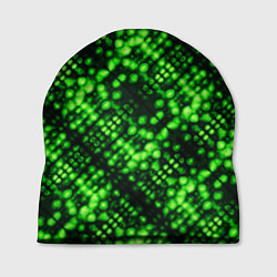 Шапка Зеленые точечные ромбы, цвет: 3D-принт