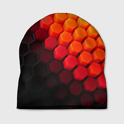 Шапка Hexagon orange, цвет: 3D-принт