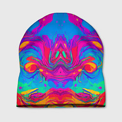 Шапка Красочная зеркальная абстракция - мода - нейросеть, цвет: 3D-принт