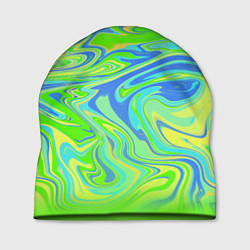 Шапка Неоновая абстракция волны, цвет: 3D-принт