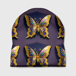 Шапка Золотая бабочка паттерн, цвет: 3D-принт