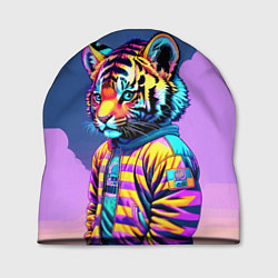 Шапка Cool tiger cub - pop art, цвет: 3D-принт