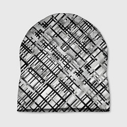 Шапка Чёрно-белая сеть, цвет: 3D-принт