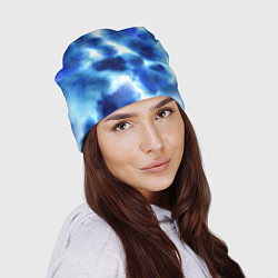 Шапка Акварельные абстрактные пятна напоминающие космос, цвет: 3D-принт — фото 2