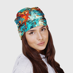Шапка Голубая ржавчина, цвет: 3D-принт — фото 2