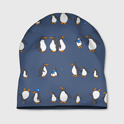 Шапка Забавное семейство пингвинов, цвет: 3D-принт