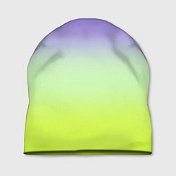 Шапка Фиолетовый мятный и желто-зеленый градиент, цвет: 3D-принт