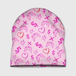 Шапка Паттерн - розовые граффити, цвет: 3D-принт