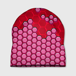 Шапка Красная энерго-броня из шестиугольников, цвет: 3D-принт