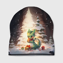 Шапка Чиби-дракон под ёлкой с подарками