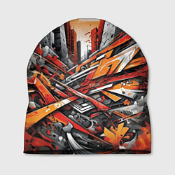 Шапка Улица в оранжевом граффити, цвет: 3D-принт