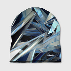 Шапка Абстрактные осколки голубого цвета, цвет: 3D-принт