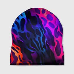 Шапка Камуфляж из ярких красок, цвет: 3D-принт