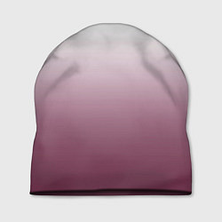 Шапка Туманный градиент бело-бордовый