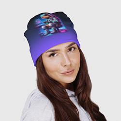 Шапка Капибара в виртуальном шлеме - киберпанк, цвет: 3D-принт — фото 2