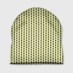 Шапка Бледно-жёлтый полосы кружочки