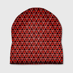 Шапка Красные и чёрные треугольники, цвет: 3D-принт