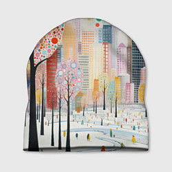 Шапка Парк новогоднего города, цвет: 3D-принт