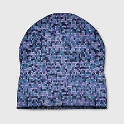 Шапка Синий узор вязанного трикотажного полотна