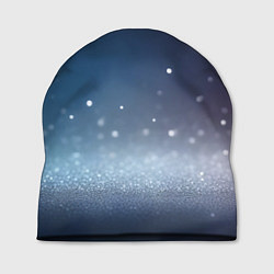 Шапка Серебристые блёстки на синем фоне - нейросеть, цвет: 3D-принт