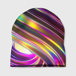 Шапка Неоновый скрученный металл разноцветный, цвет: 3D-принт