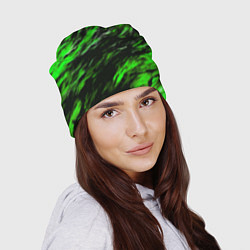 Шапка Чёрная и зелёная буря, цвет: 3D-принт — фото 2