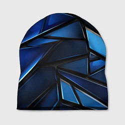 Шапка Синие объемные геометрические объекты, цвет: 3D-принт