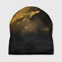 Шапка Золотое напыление на черном, цвет: 3D-принт