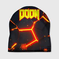 Шапка Doom плиты лого в огне, цвет: 3D-принт