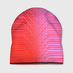 Шапка Красные градиентные линии, цвет: 3D-принт