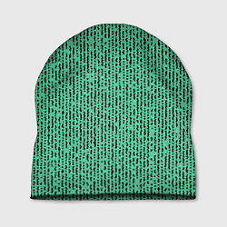 Шапка Мозаика нефритовый зелёный, цвет: 3D-принт