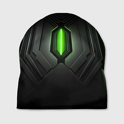 Шапка Яркая зеленая люминисцентная лампа на тёмном в сти