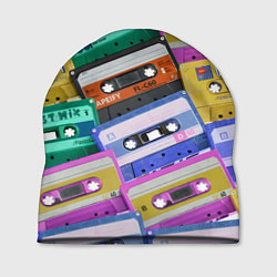 Шапка Аудио кассеты разноцветные, цвет: 3D-принт