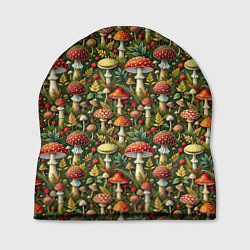 Шапка Дикие грибы лесные мухоморы