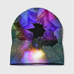 Шапка Расколотое стекло - космическая туманность, цвет: 3D-принт