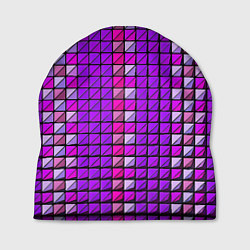 Шапка Фиолетовые плитки, цвет: 3D-принт