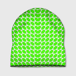 Шапка Зелёные лепестки шестиугольники, цвет: 3D-принт