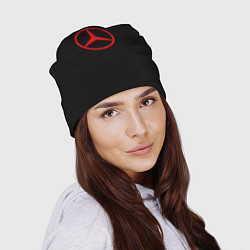 Шапка Mercedes logo red, цвет: 3D-принт — фото 2