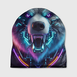 Шапка Cyber bear - neon glow, цвет: 3D-принт