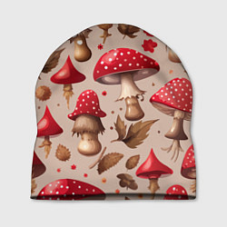 Шапка Грибные шляпки мухоморов, цвет: 3D-принт