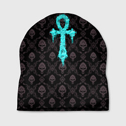 Шапка Череп крест - готический узор
