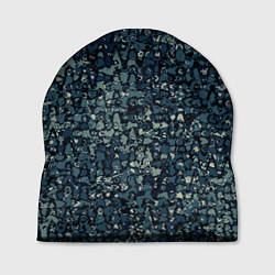 Шапка Тёмный сине-зелёный абстрактный