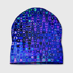 Шапка Абстракция синий индиго