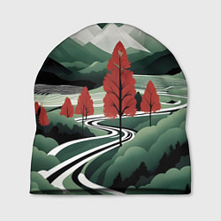 Шапка Дорога на природу, цвет: 3D-принт