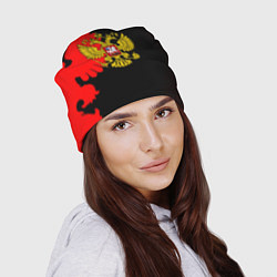 Шапка Герб РФ красный, цвет: 3D-принт — фото 2